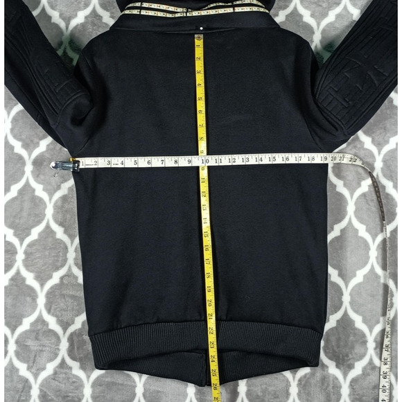 Club Exx LED Light Up Jacket Womens Small Black Hood Rave Bomber Festival Coat - Picture 6 of 14